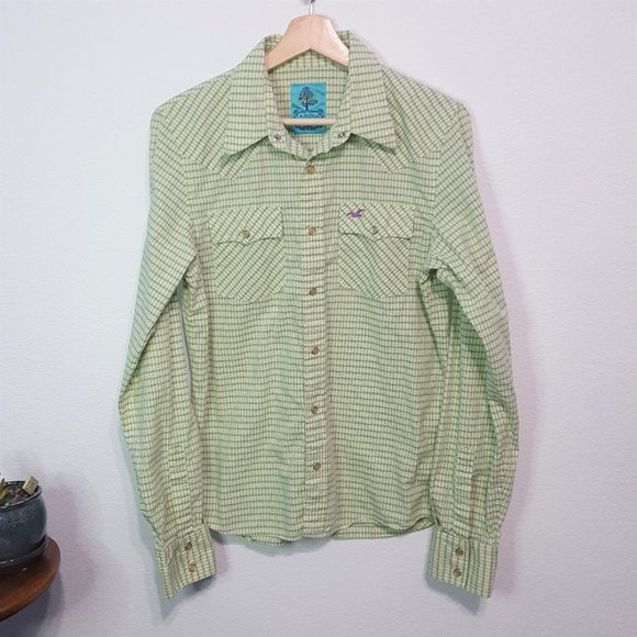 Hollister Long Sleeve Snap Button Shirt Size Small - Picture 1 of 4